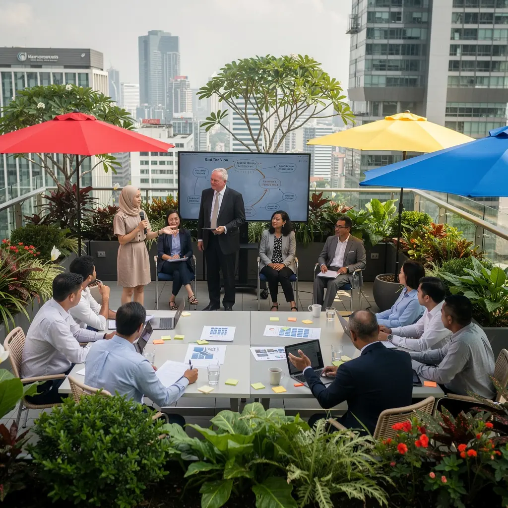 Modern office environment