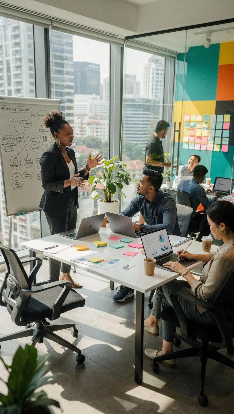 Professional team collaboration